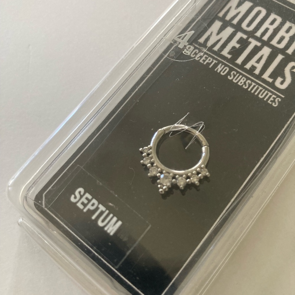 Morbid Metals Decorative Silver Septum Ring
